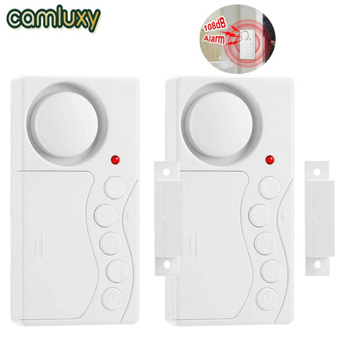 Camluxy Wireless Door Opening Sensor Time Delay Refrigerator Door Alarm Burglar Alarm  Anti-theft Window Open Closed Door Sensor