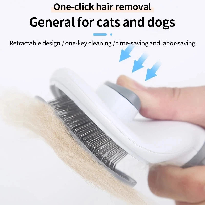 Pet Hair Removal Comb for Cats Non-slip Grooming Brush