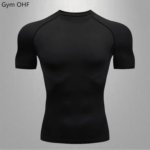 Gym T-shirt Men Rashguard Boxing Breathable T-shirts Long Sleeve Muay Thai Sportswear Bjj Muscle Compression Fitness Tights Tops