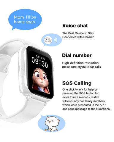 Kids 4G Smart Watch SOS GPS Location Tracker Sim Card Video Call WiFi Chat Camera Flashlight Waterproof Smartwatch For Children