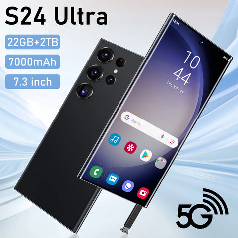 Original S24 Ultra Smartphone Network 7.3inch 22GB+2TB Android Mobile Phones Unlocked 7000mAh 50MP+108MP 5G Cellphone NFC