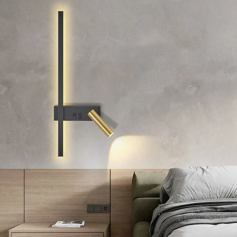 Wall lamp Nordic modern black and white minimalist