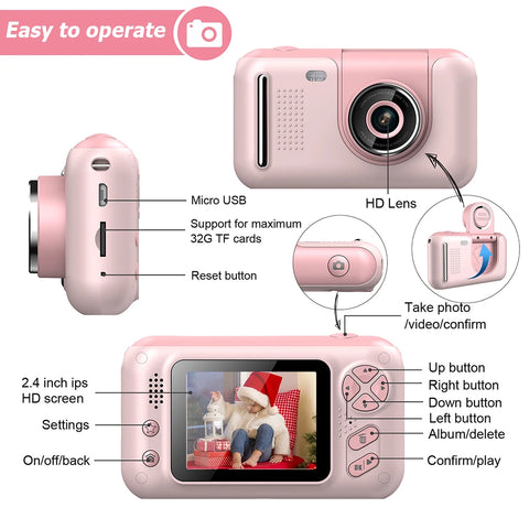 Kids Digital Camera 2.4 Inch Color Screen