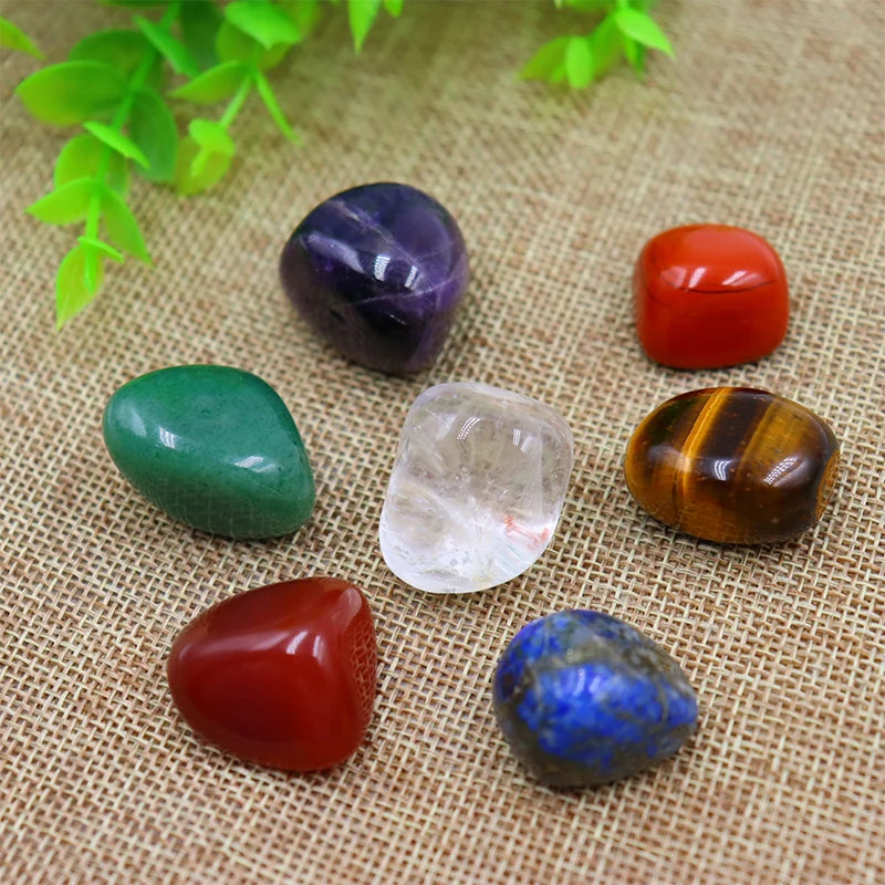 Stones Yoga Reiki Healing Crystals Seven Colors Natural Gemstones Polished Energy Gems Home Decor Mascot Gift