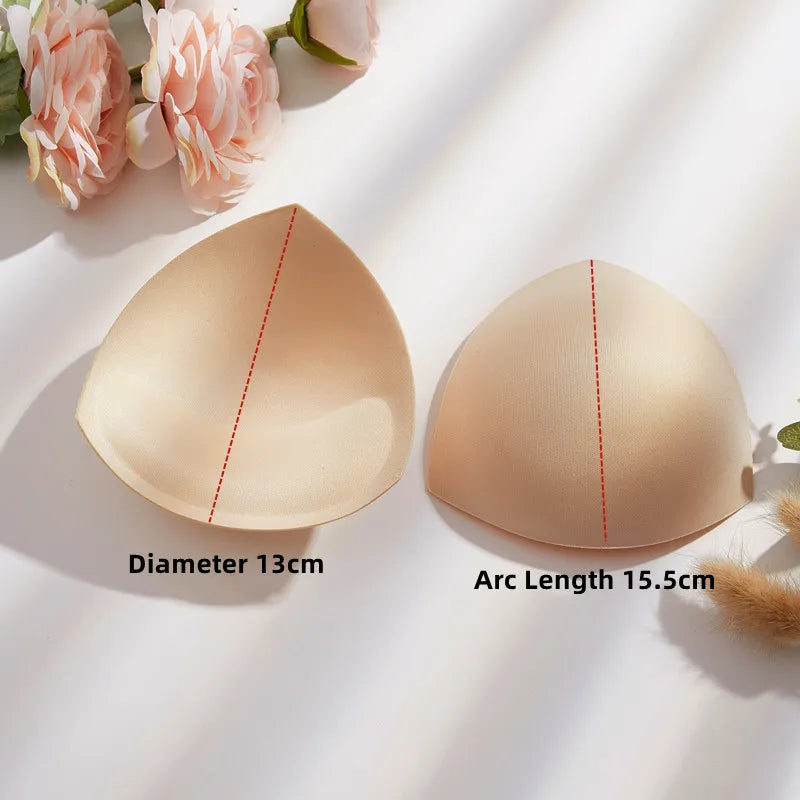 2Pairs Women Intimates Accessories Triangle Sponge Swimsuit Breast Push Up Padding Bra Foam Insert Cotton Chest Enhancers