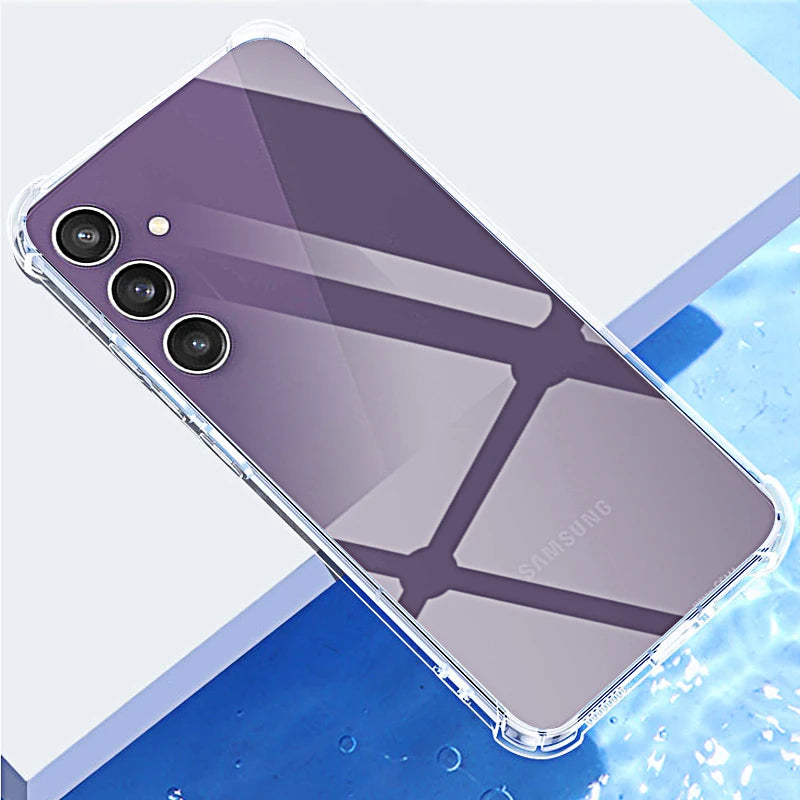 Transparent Phone Case for Samsung Galaxy S23 FE S24 Ultra S21 S22 Plus S23fe Shockproof Clear Silicone Bumper Soft Back Cover