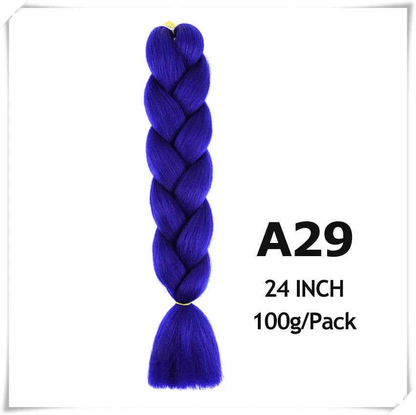 24 Inch Ombre purple jumbo Braiding Hair Synthetic