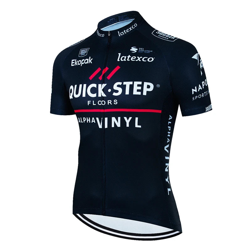 QUICK STEP Bike Cycling Jersey 2023 Summer Racing Sport MTB Bicycle Shirt Ropa Ciclismo Man Outdoor Bike Short Sleeve Clothing