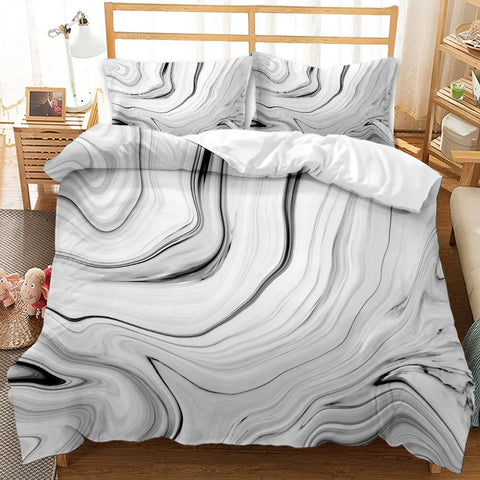 Marble Patterns Printed Bedding Set