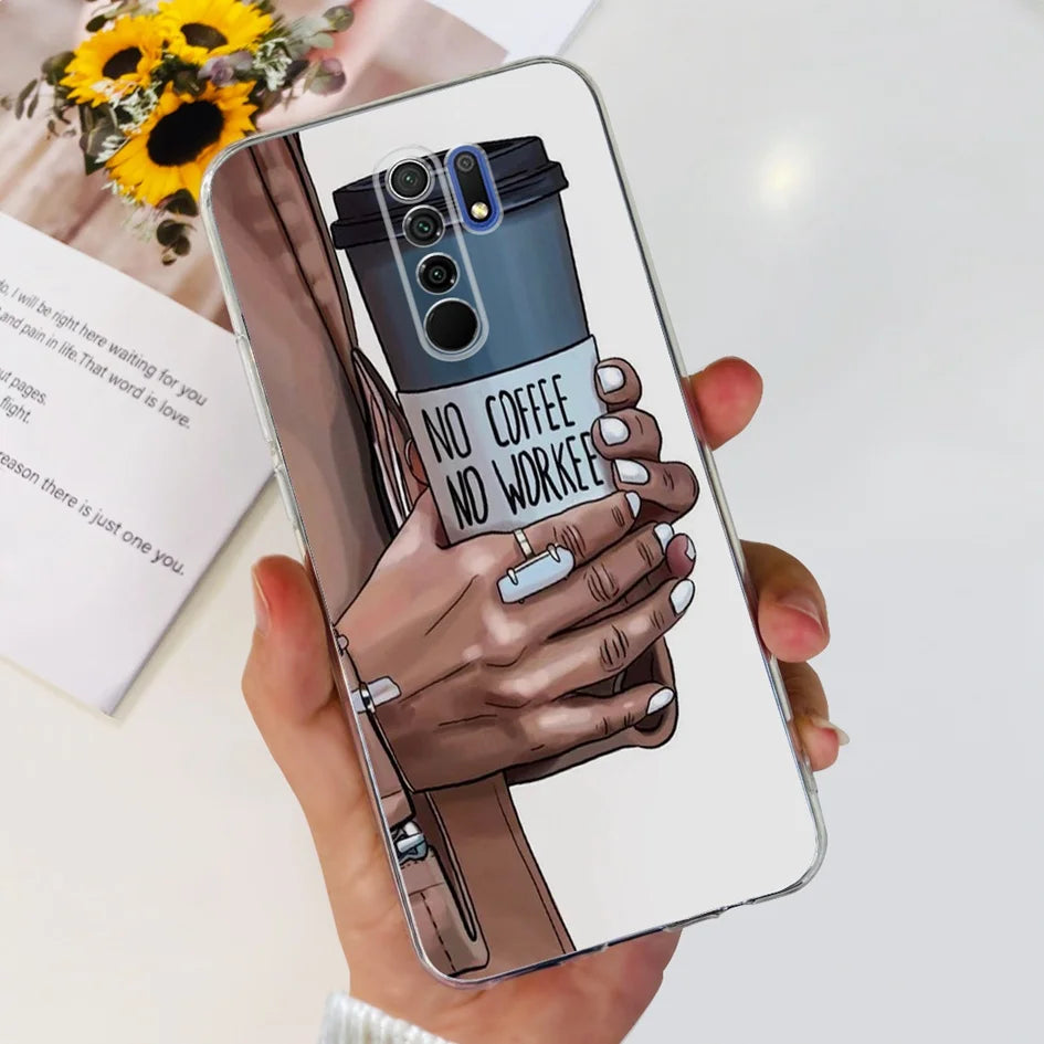 For Xiaomi Redmi 9 Prime Case Fashion Marble Soft Silicone Transparent Phone Back Cover For Xiaomi Redmi 9 Bumper on Redmi9 Capa