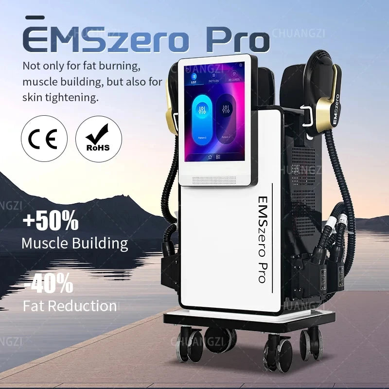 EMSzero Neo Slimming Machine 6500W Electromagnetic Muscle Stimulation Body Sculpting Pelvic Equipment 4 Handles Rf