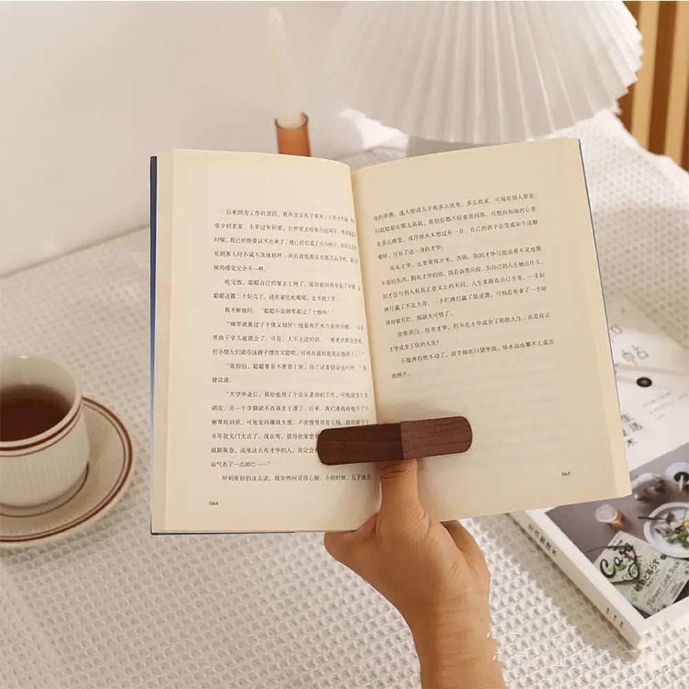 Wooden Thumb Bookmark One Hand Reading Thumb Book Support Page Holder For Office Book Lovers Fast Reading Aids Tools