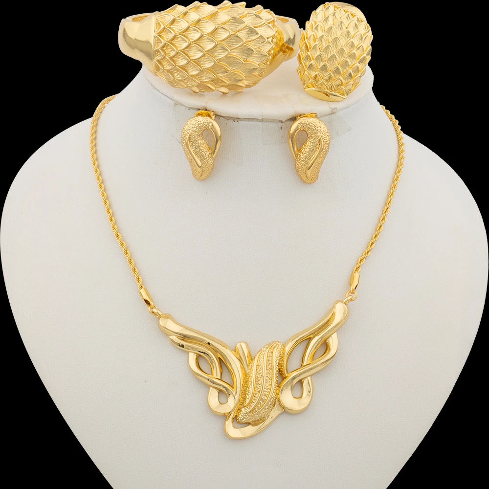 Gold Plated Jewelry Set for Women