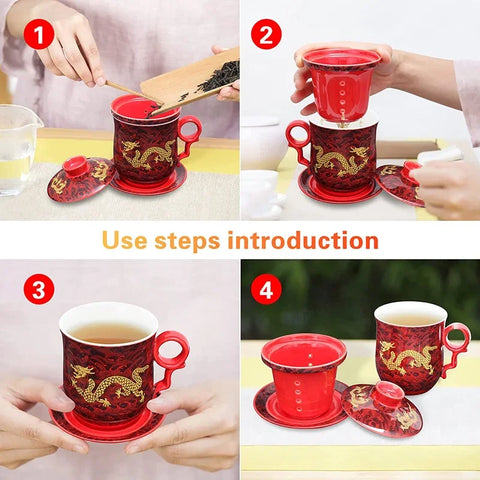 Convenient Porcelain Personal Tea Cup