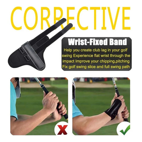 Golf Swing Trainer Aid Pro Power Band Wrist Brace Smooth And Connect-Easy Correct Training Swing Gesture Alignment Practice Tool