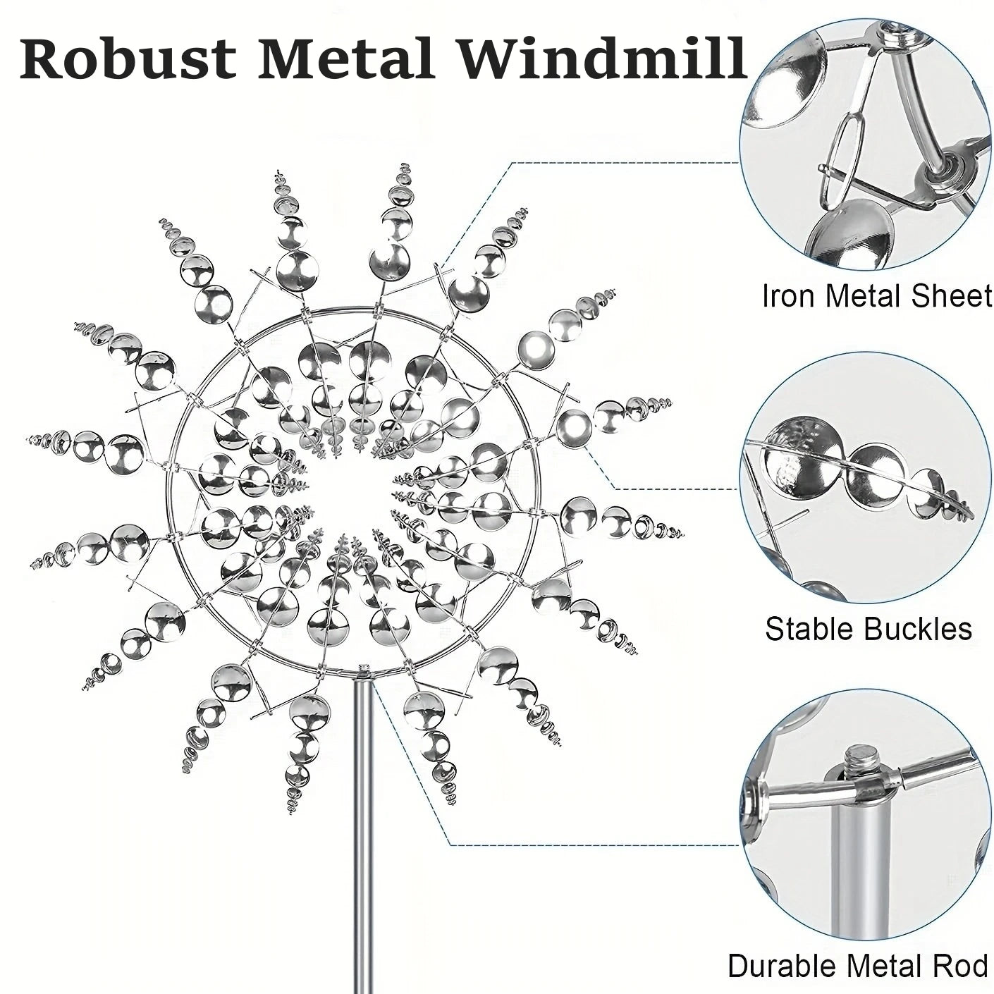 1pc Magical Kinetic Metal Windmill