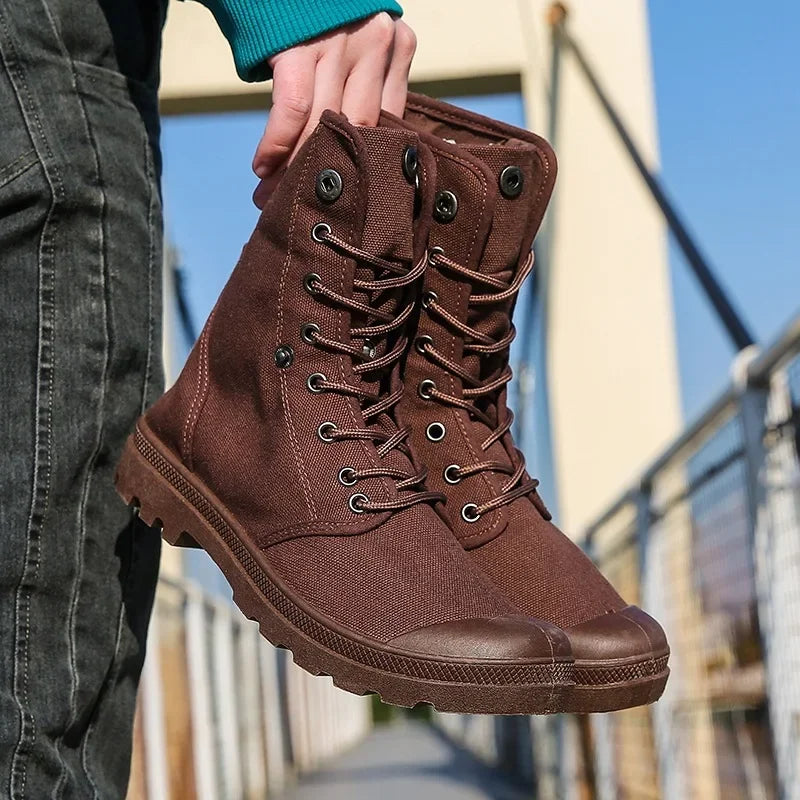 Men Casual Ankle Boots Military Bota Masculina