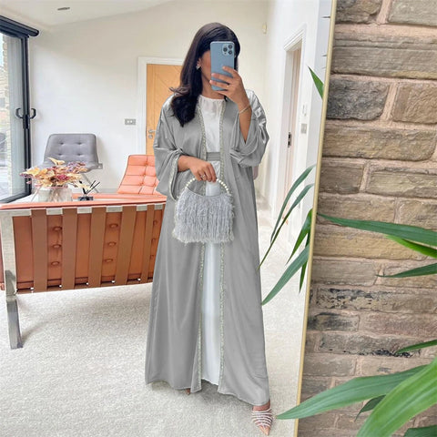 Open Abaya Arabic Long Dress Women