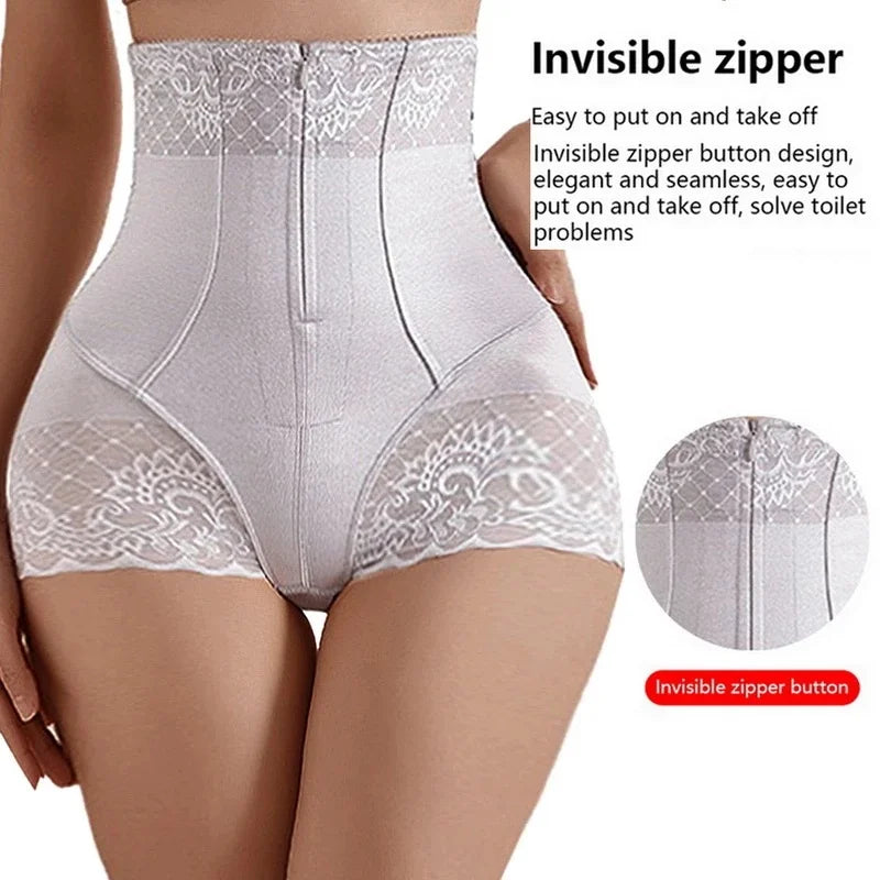 Tummy Control Panties Women Zipper Body Shaper Pants