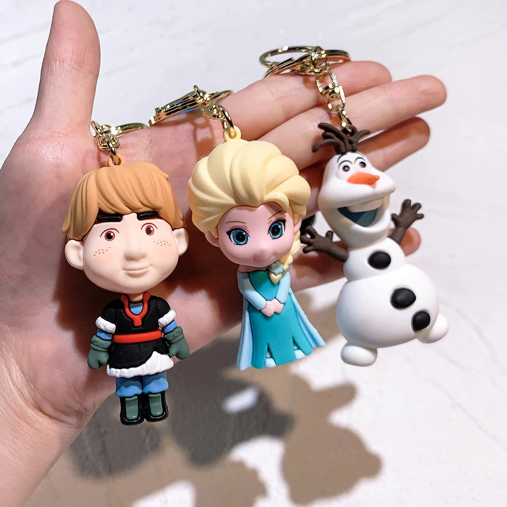 Cartoon Anime Frozen Princess Elsa Pendant Keychain Car Key Chain Key Ring Keyring Phone Bag Ornament Jewelry Gift