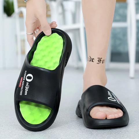 Men Massage Slippers Slides Indoor Outdoor Sandals