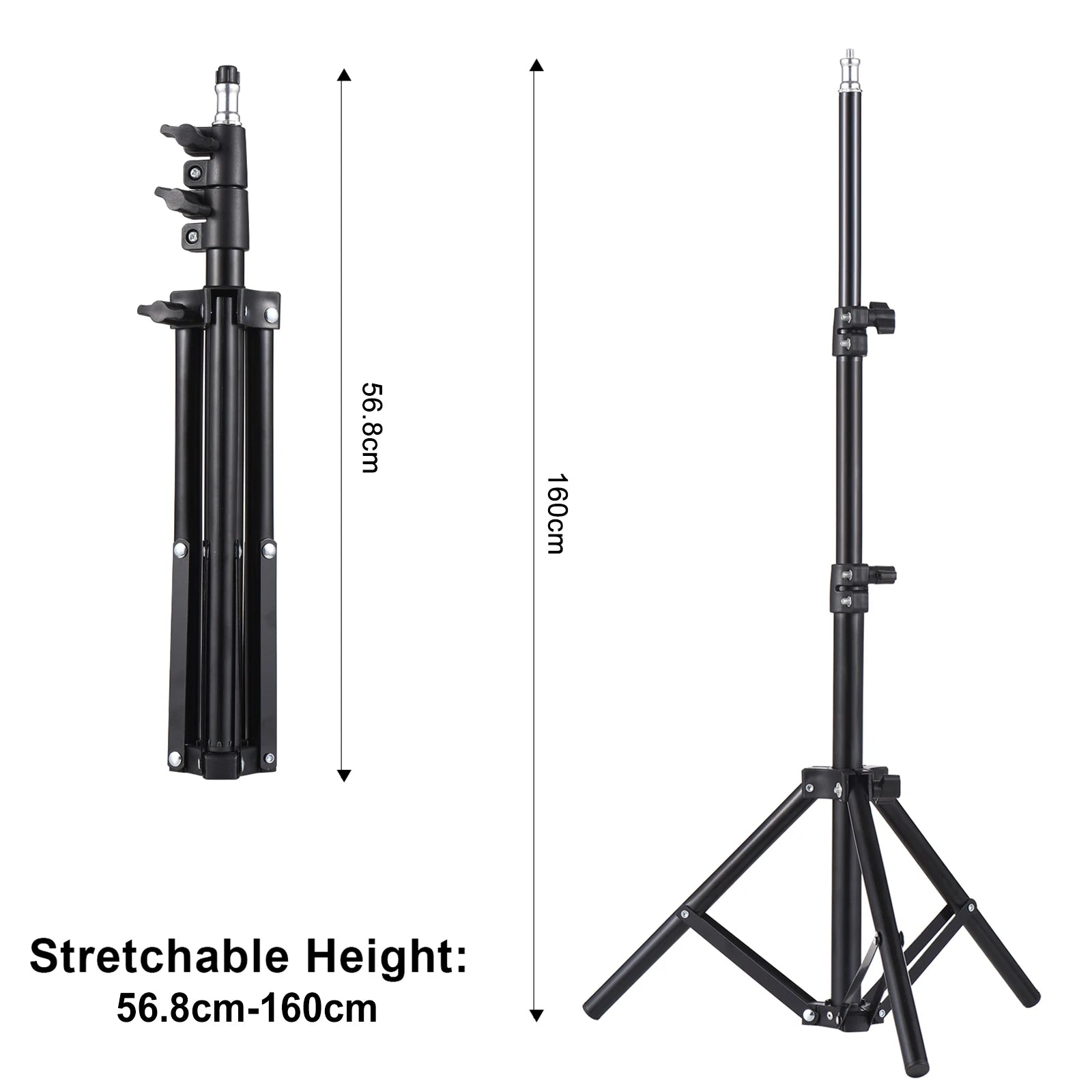 Universal Projector Tripod Stand Stretchable Projector Bracket Aluminum Alloy Portable Holder 1/4'' Interface for LCD Projector