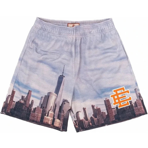 New Summer Eric Emanuel EE Basic Mesh Short Classic Floral Printed Gym Shorts Men's Gym Basketball Sports Beach Shorts