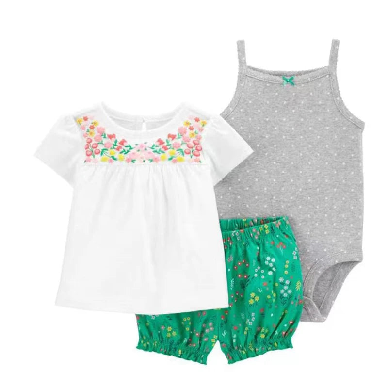 Summer Baby Girls Clothes Set