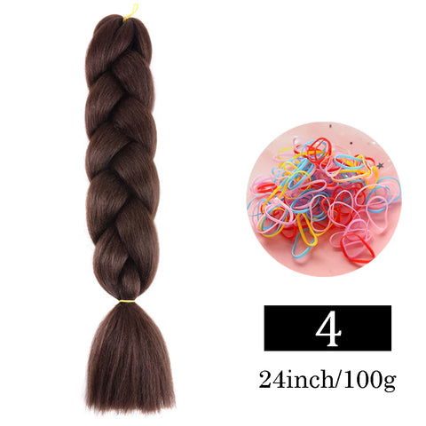 24 Inch Jumbo Braids Extensions Synthetic Braiding Hair Afro Ombre Color kanekalon Hair for Children Braid