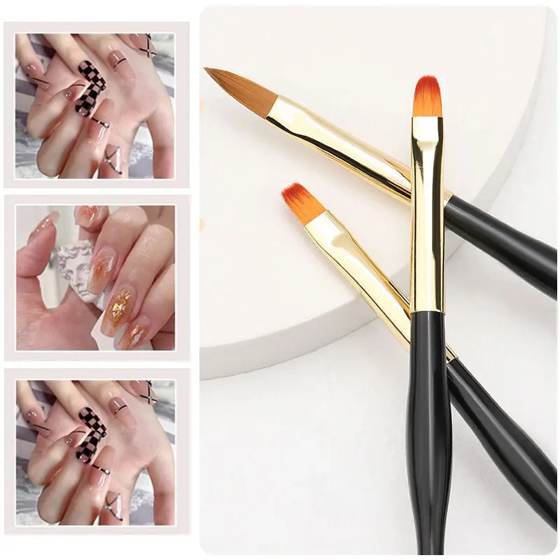 Brush Set Tips Ultra-thin Line Drawing Pen Dual End UV Gel Painting Brushes