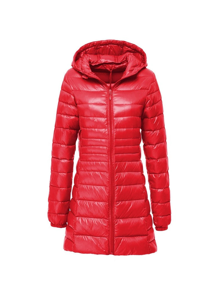 Light Down Jacket Women With Hooded Down Coat Female Big Size Coats