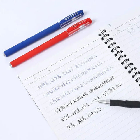 0.5mm Gel Pen Set Full Needle Tube Black Blue Red Color Pens