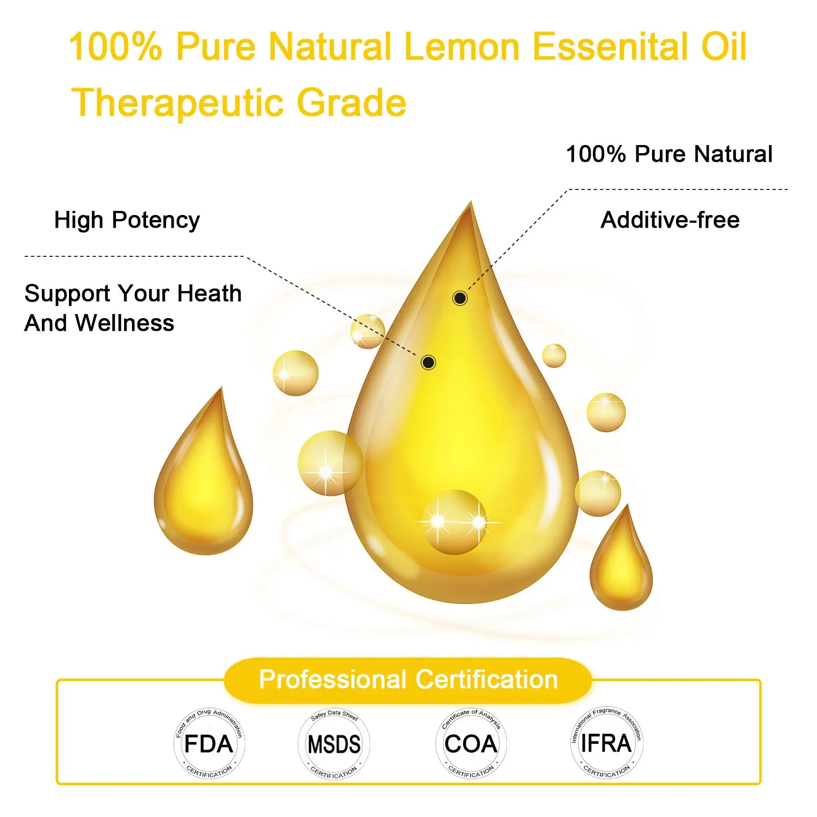 100ml Pure Natural Lemon Essential Oil