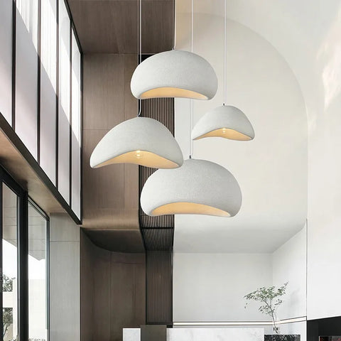 Nordic Minimalist Wabi Sabi Wind E27 Led Pendant Lights Dining Room Bar Loft Bedroom Home Decor Chandelier Hanging Lamp Fixture