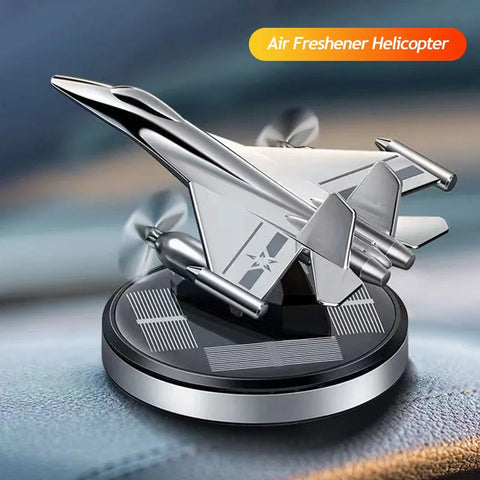 Solar Car Air Freshener Aircraft Rotating Aromatherapy Perfume