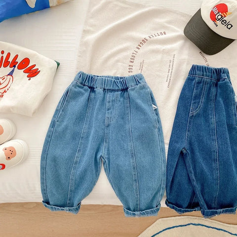 Toddler Boy Girl Soft Denim Long Pants