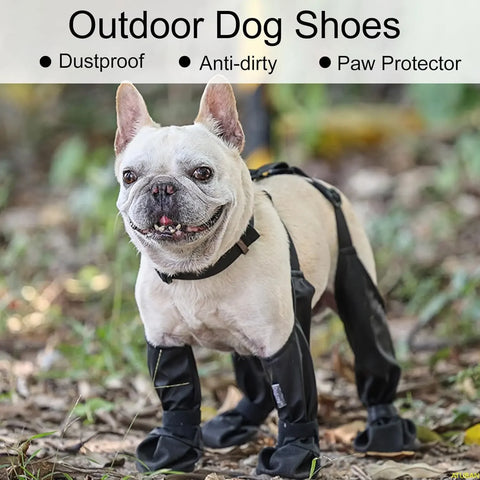 ATUBAN Waterproof Dog Boots Anti-Slip Dog Shoes with Rugged Rubber Sole, Pet Paw Protector for Small Medium Dogs.