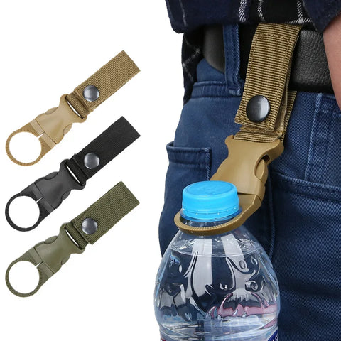 Webbing Backpack Buckle Carabiners Attach Quick Draw Water Bottle Hanger Holder Outdoor Camping Hiking Climbing Accessories