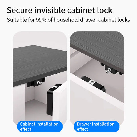 Electronic Lock Smart Drawer RFID Hidden Door Lock with Tuya APP Unlock DIY Wooden Invisible Cabinet Lock Battery Power Security