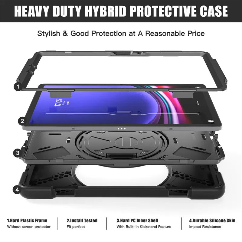 Kids Shockproof Tablet Cover For Samsung Galaxy Tab S9 S8 Ultra 14.6 S7 11" Plus FE 12.4 Inch Case Handle Shoulder Strap Funda