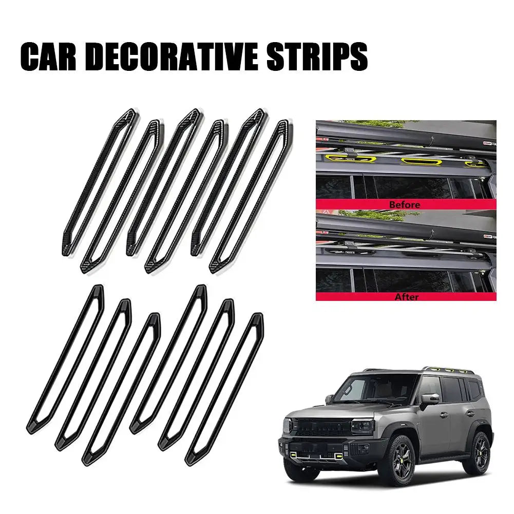 6Pcs Chery Jetour Trave ller T2 Luggage Rack Patch Exterio Car Stickers Decorating Decal Automobiles Parts Car Accessories