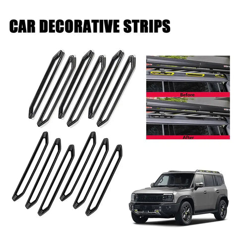 6Pcs Chery Jetour Trave ller T2 Luggage Rack Patch Exterio Car Stickers Decorating Decal Automobiles Parts Car Accessories