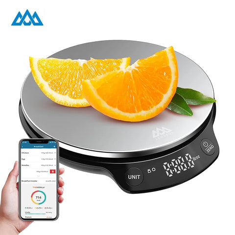 Smart Kitchen Food Scale Nutrition Analysis Calorie 5kg Support Bluetooth APP Digital Electronic Scale for Weight Loss Baking