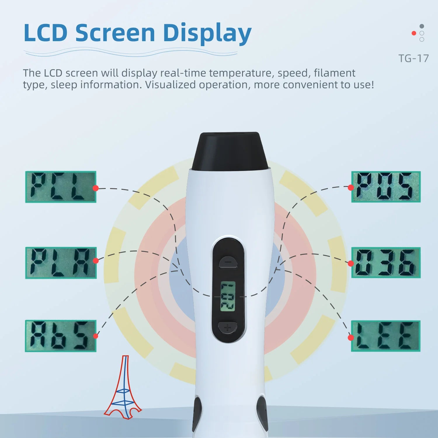 3D Pen With ABS PLA PCL LCD Display