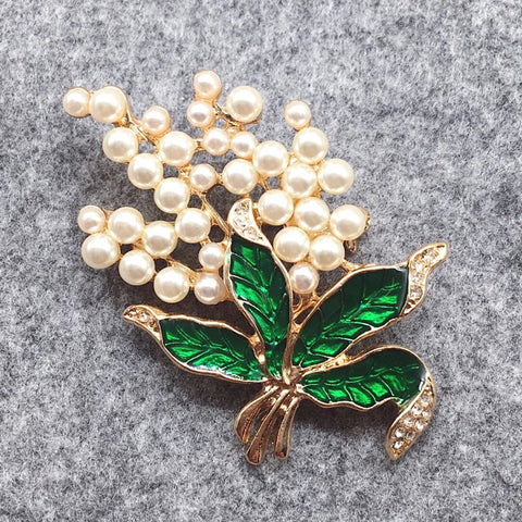 Retro Creative Design Green Leaves Brooches For Woman Student Party Tree Plant Sweater Hat Corsage Brooch Pin