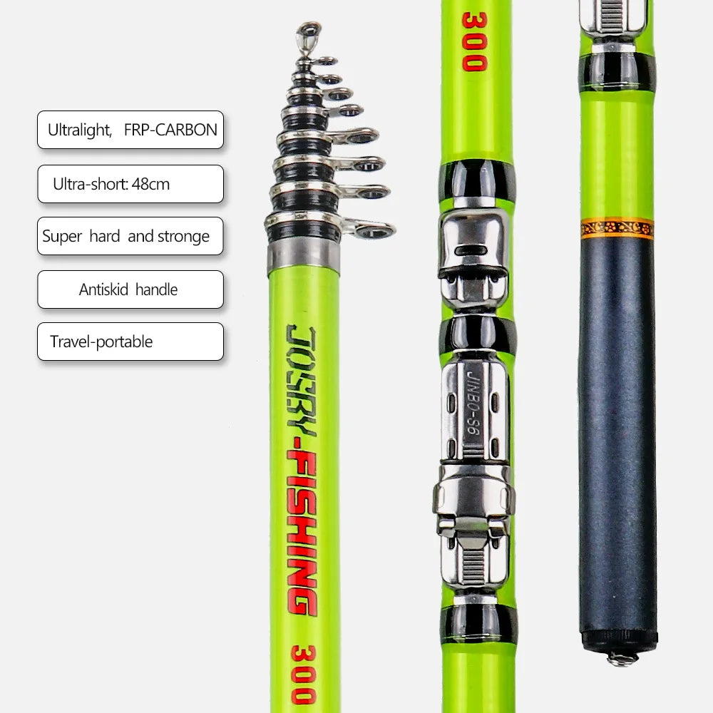 BAKAWA Hot New 3.0m 2.7m 2.4m 2.1m 1.8m 1.5M Ultralight Portable Telescopic Feeder Carbon Fiber Fishing Rod Spinning