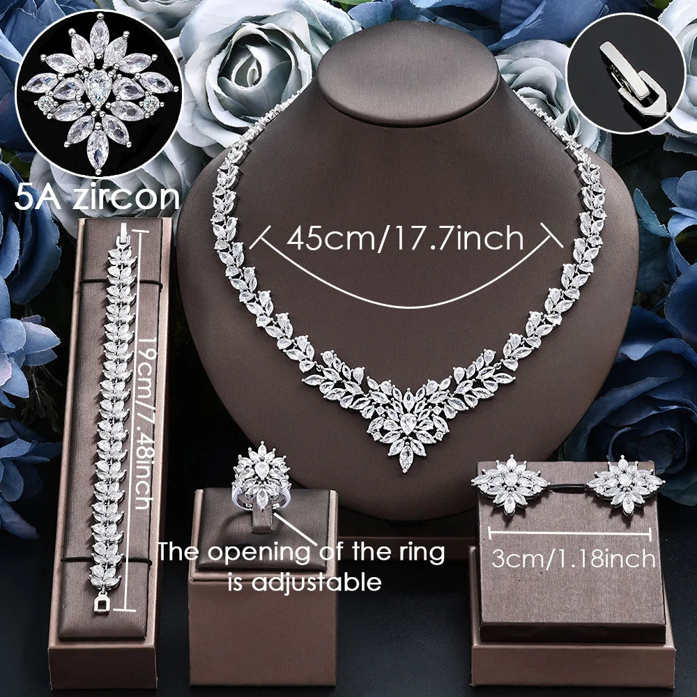 4-piece Bridal Wedding Jewelry Set for Women