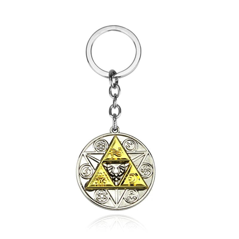 Game Zeldas Shield Keychain Symbol Pendant Enamel Metal Keyring Men Jewelry Accessories Gift