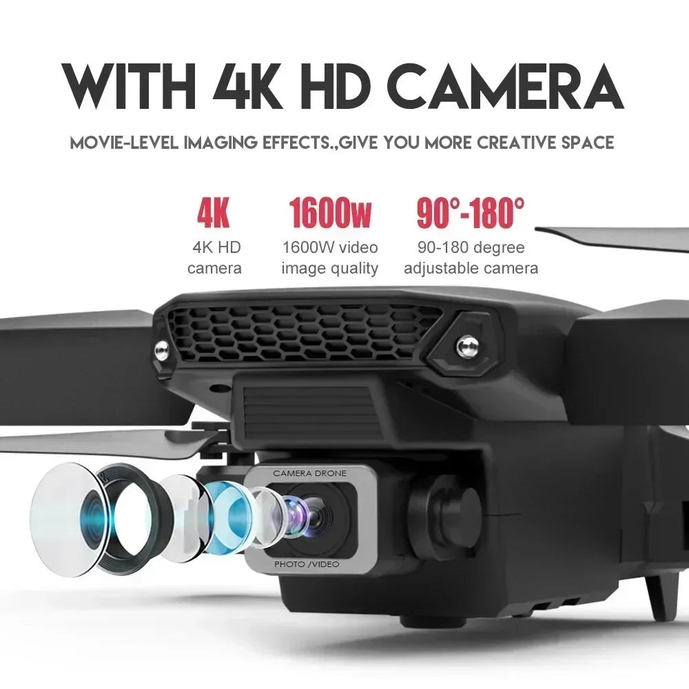 4K Professinal With 1080P Wide Angle Dual HD Camera Foldable RC Helicopter