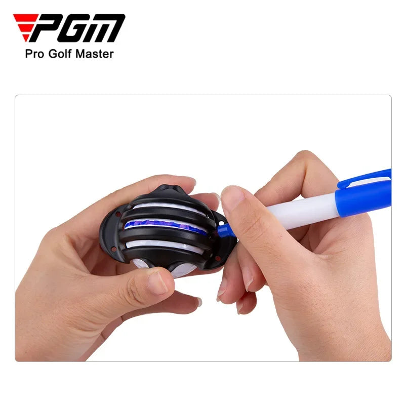 PGM 1pc Golf Ball Line Liner Drawing Marking Alignment Putting Tool and 2 Pieces Golf Ball Marker Pen, Golf Scribe Accessories